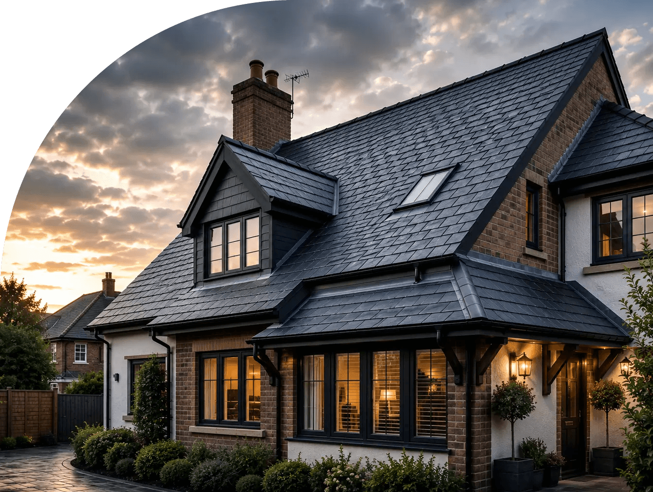 Modern roof on a premium home